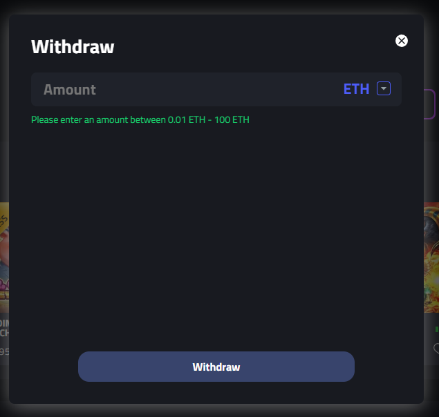 mBit Casino withdrawal request window